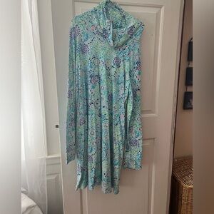 Lilly dress UPF50+ long sleeve, high neck, built-in mask 2 protect from wind/sun